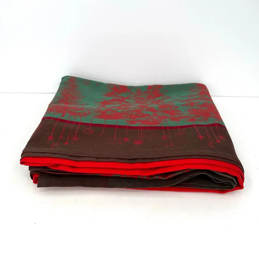 Garnier Thiebaut Holiday Collection Christmas trees festive tablecloth